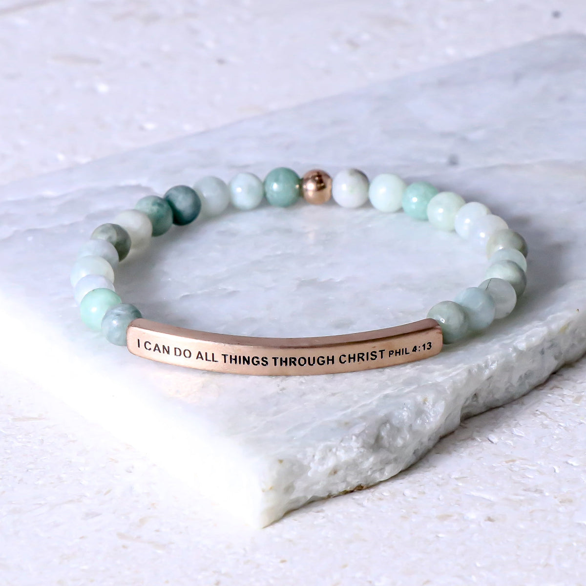 beaded bible verse bracelet