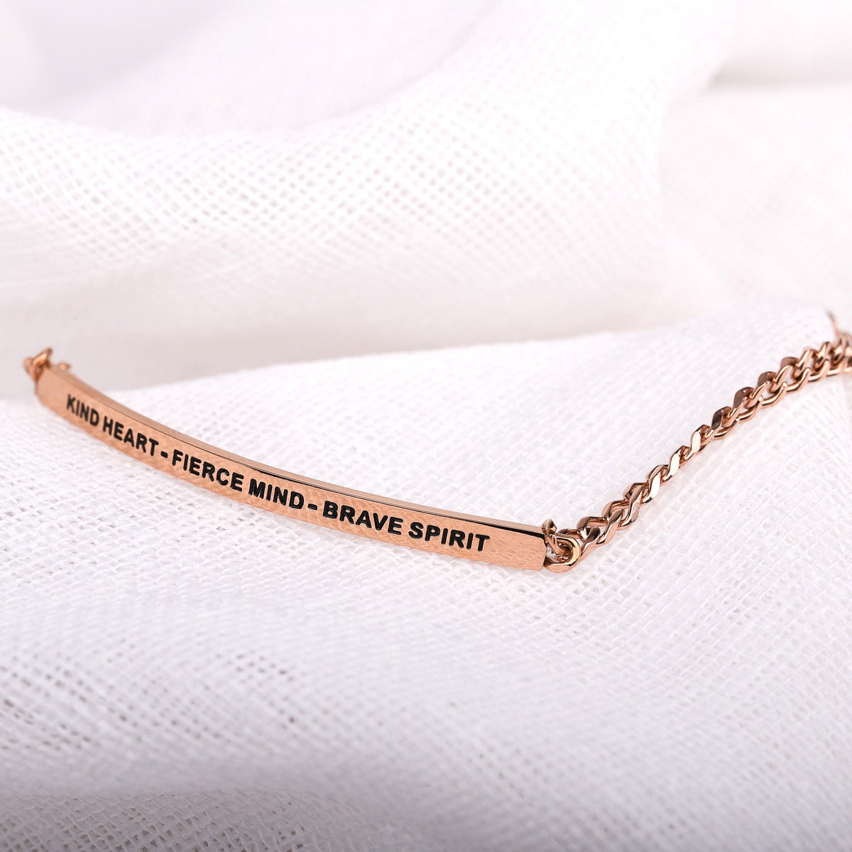 engraved chain bracelet
