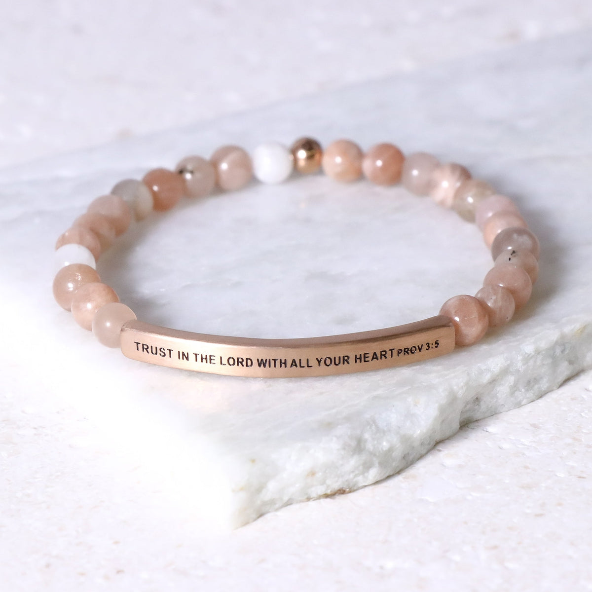 Trust in the Lord with All Your Heart inspirational bracelet gift for graduates and loved ones