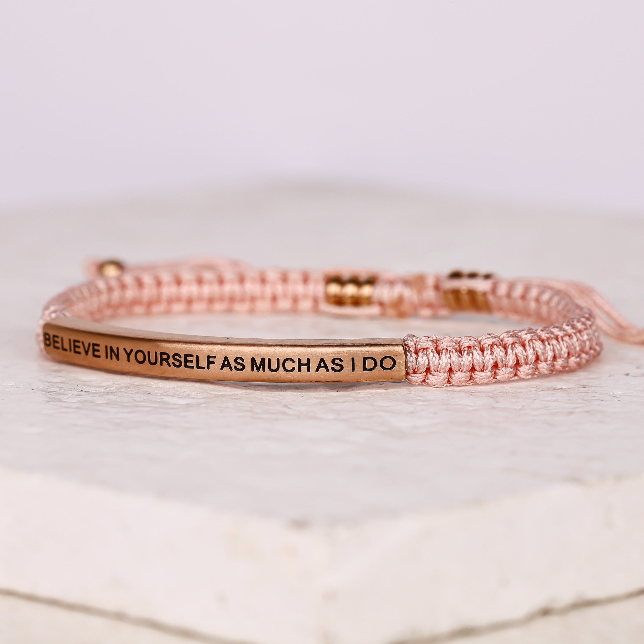 BELIEVE IN YOURSELF AS MUCH AS I DO ROPE BRACELET - Inspiration Co.