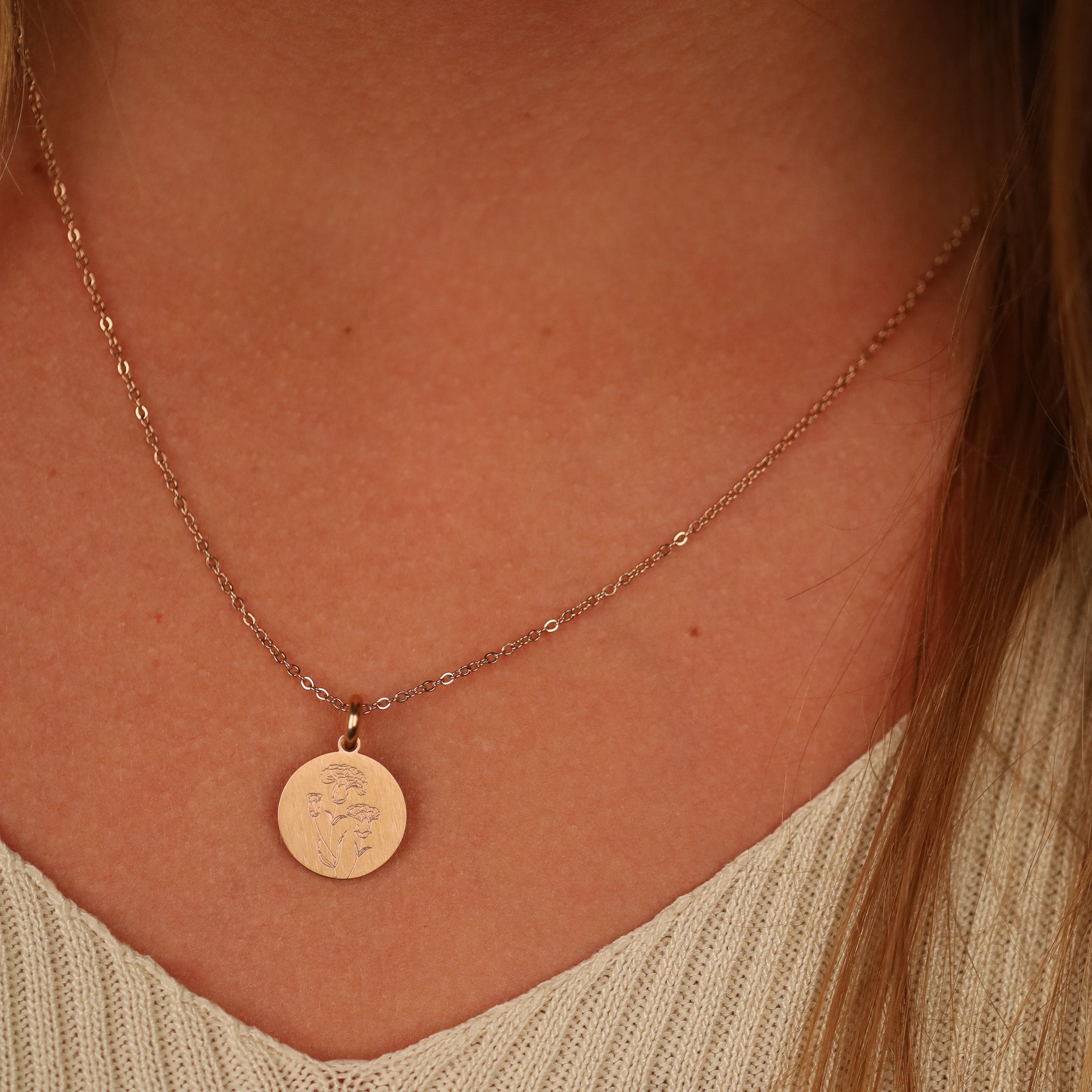 CARNATION BIRTH-FLOWER PENDANT - Inspiration Co.
