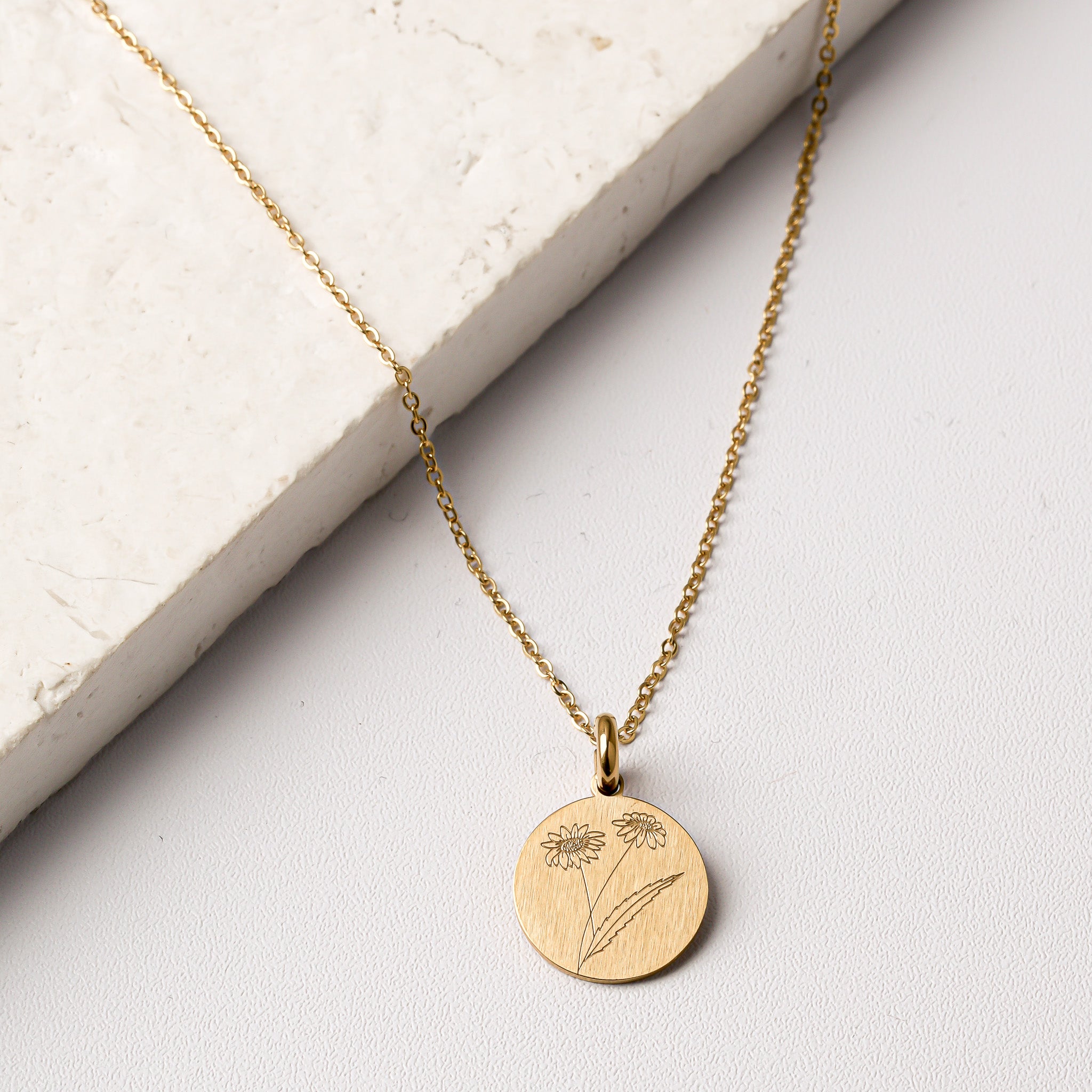 DAISY BIRTH-FLOWER PENDANT - Inspiration Co.