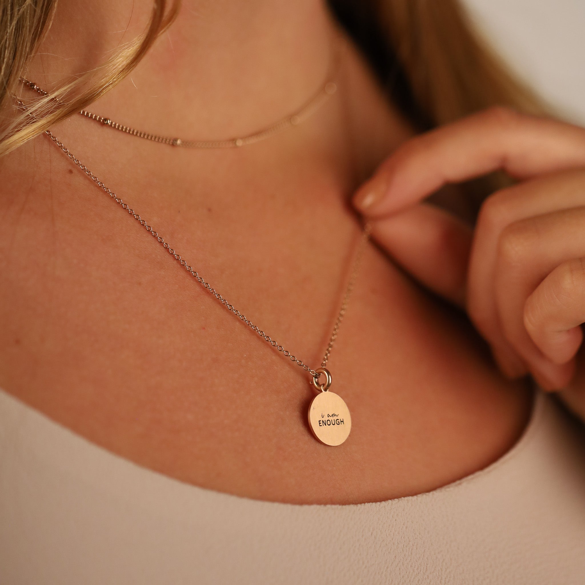I AM ENOUGH PENDANT - Inspiration Co.