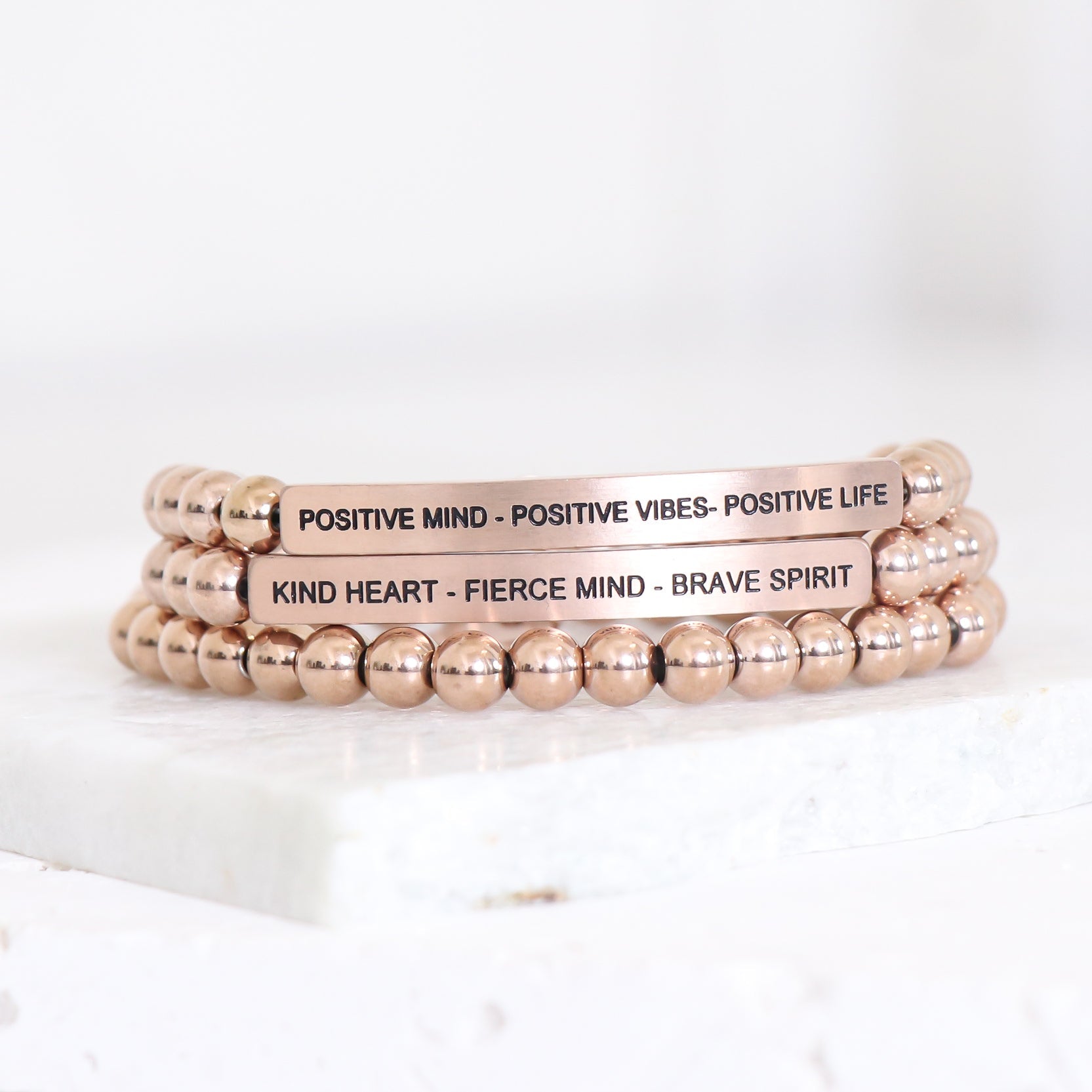 "KIND HEART" & "POSITIVE MIND" Bundle Deal - Rose Gold - Inspiration Co.