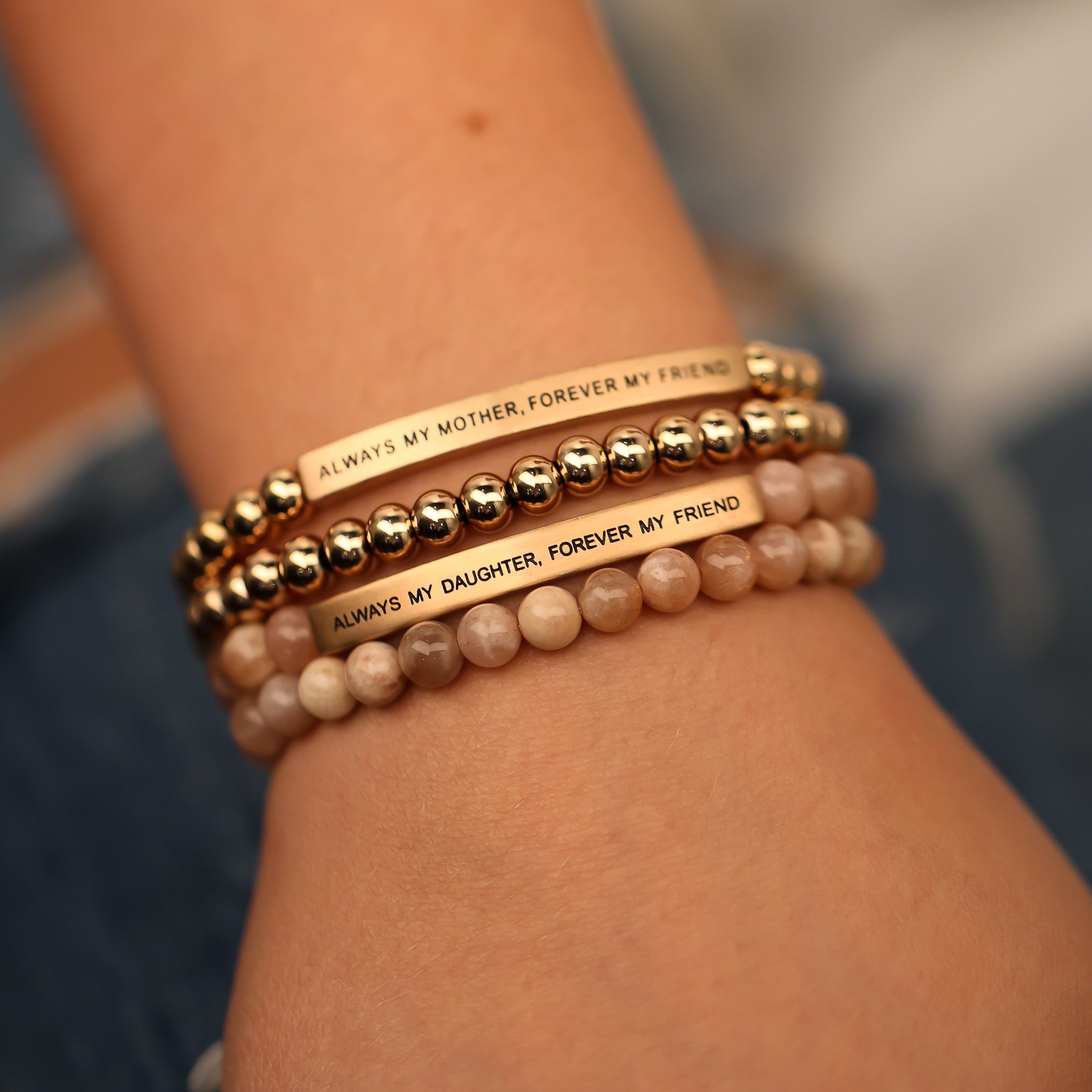 MOTHER / DAUGHTER GIFT SET - ROSE GOLD&SUNSTONE - Inspiration Co.