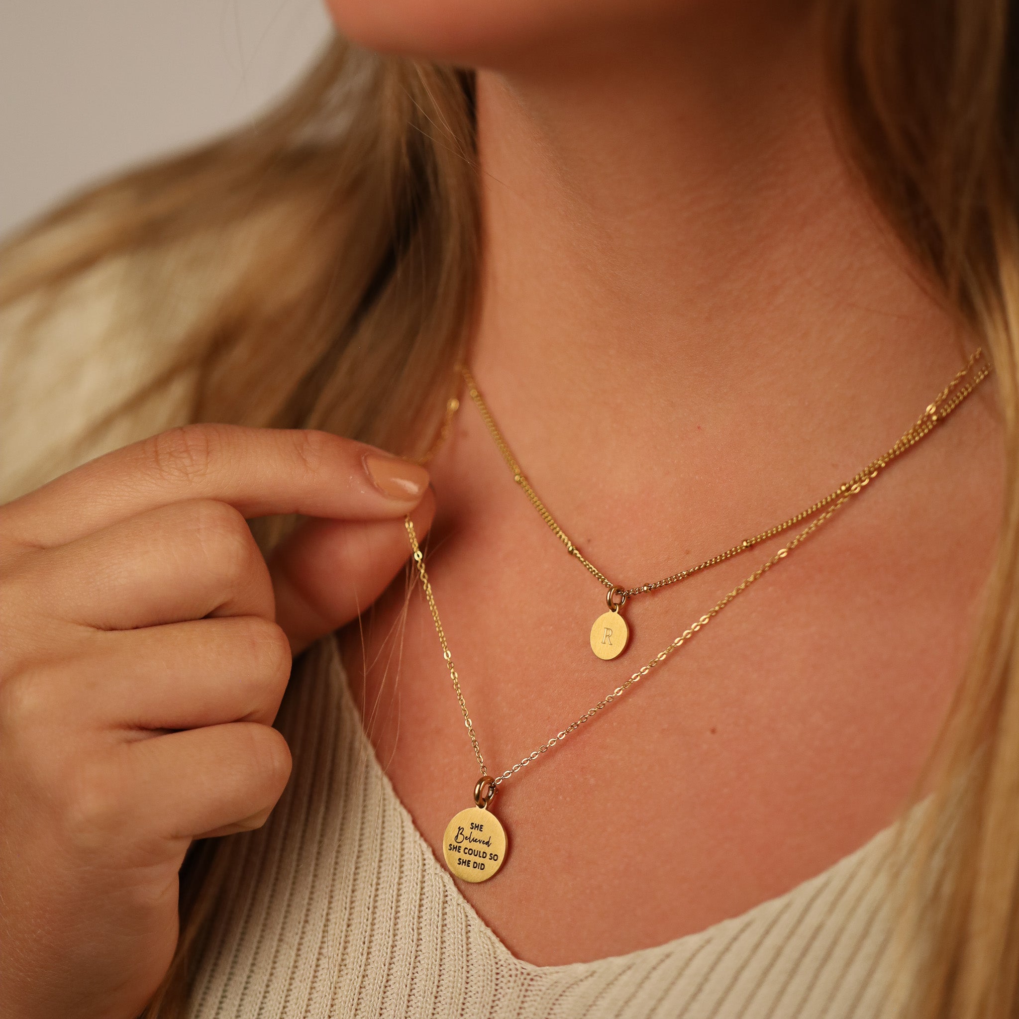 SHE BELIEVED SHE COULD SO SHE DID PENDANT - Inspiration Co.