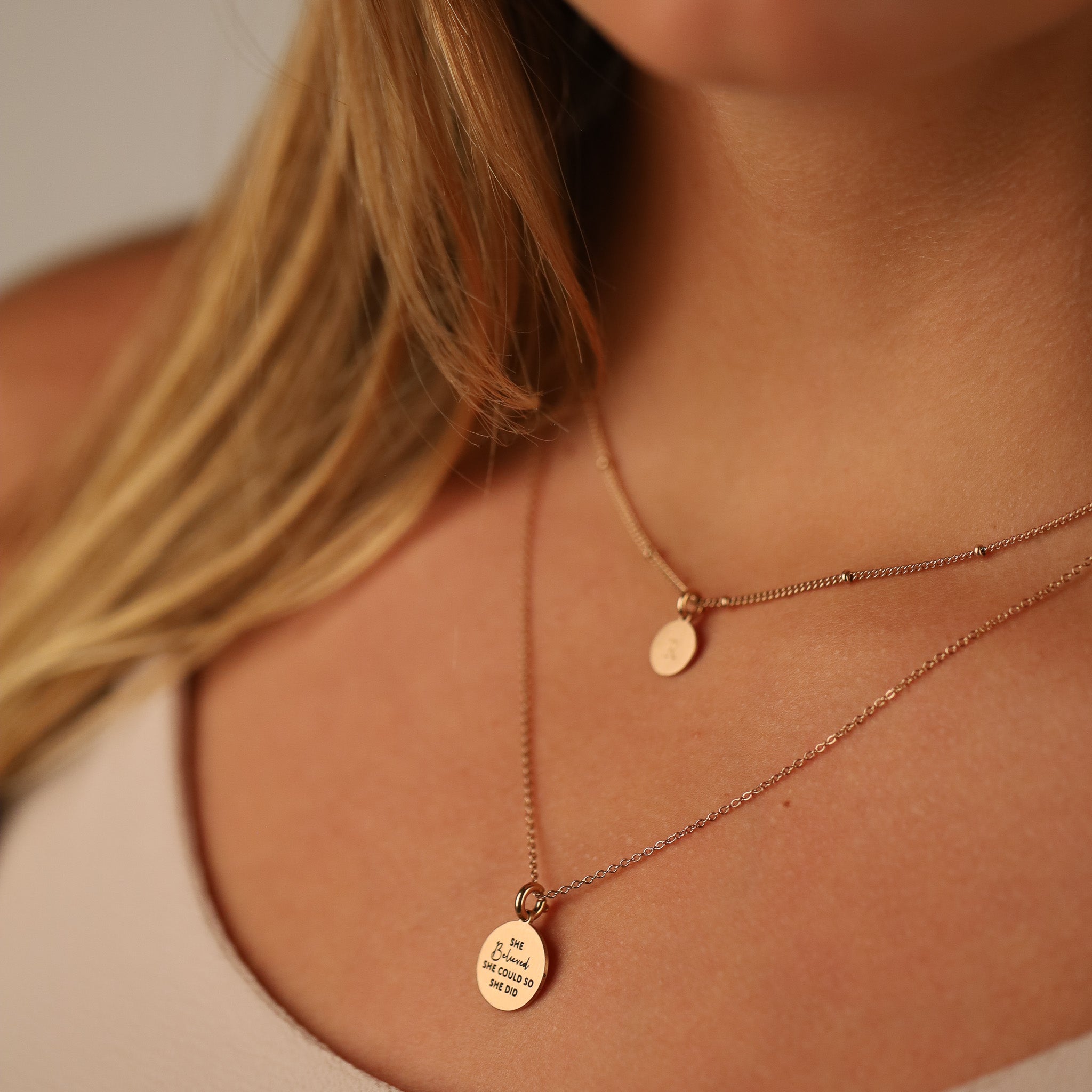 SHE BELIEVED SHE COULD SO SHE DID PENDANT - Inspiration Co.