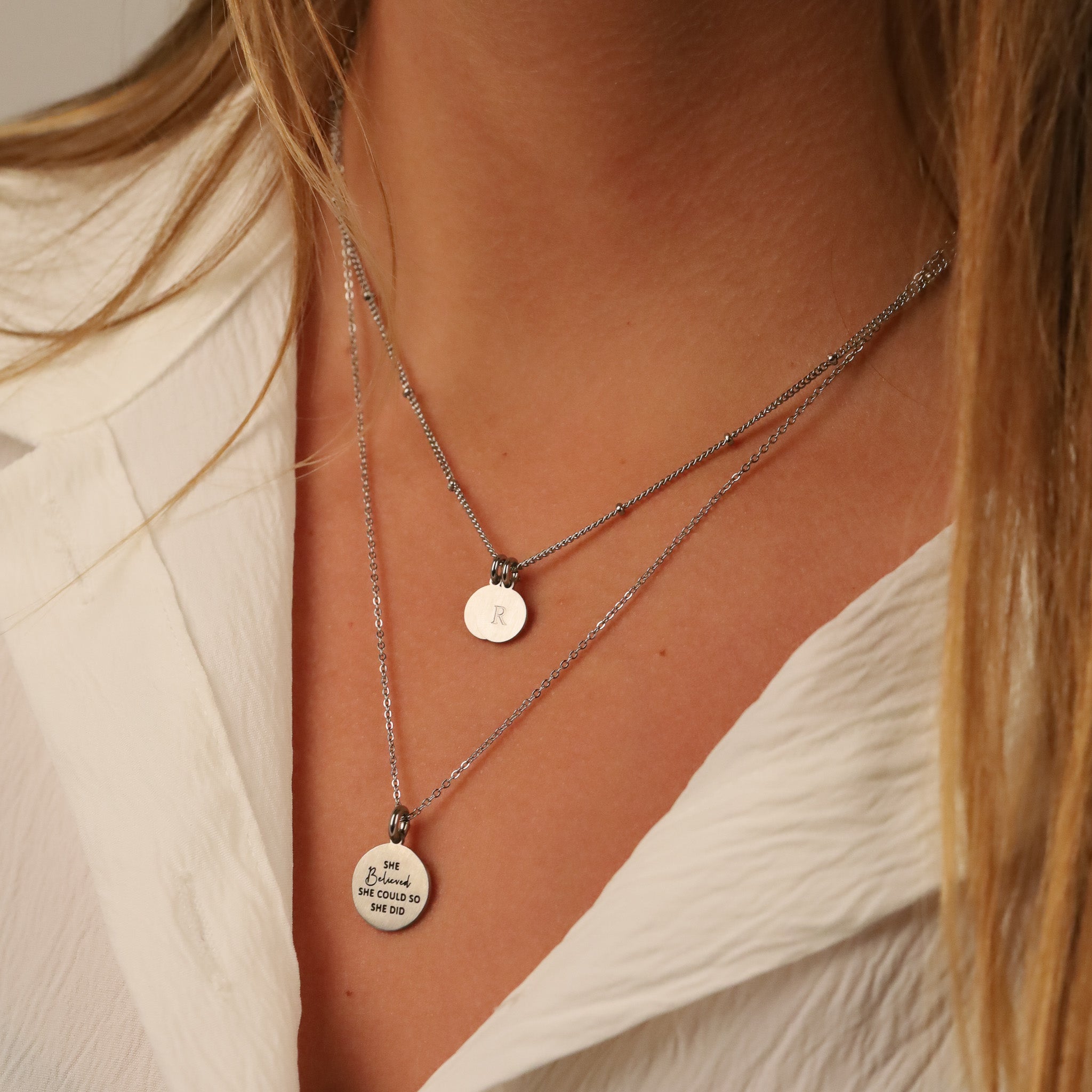 SHE BELIEVED SHE COULD SO SHE DID PENDANT - Inspiration Co.