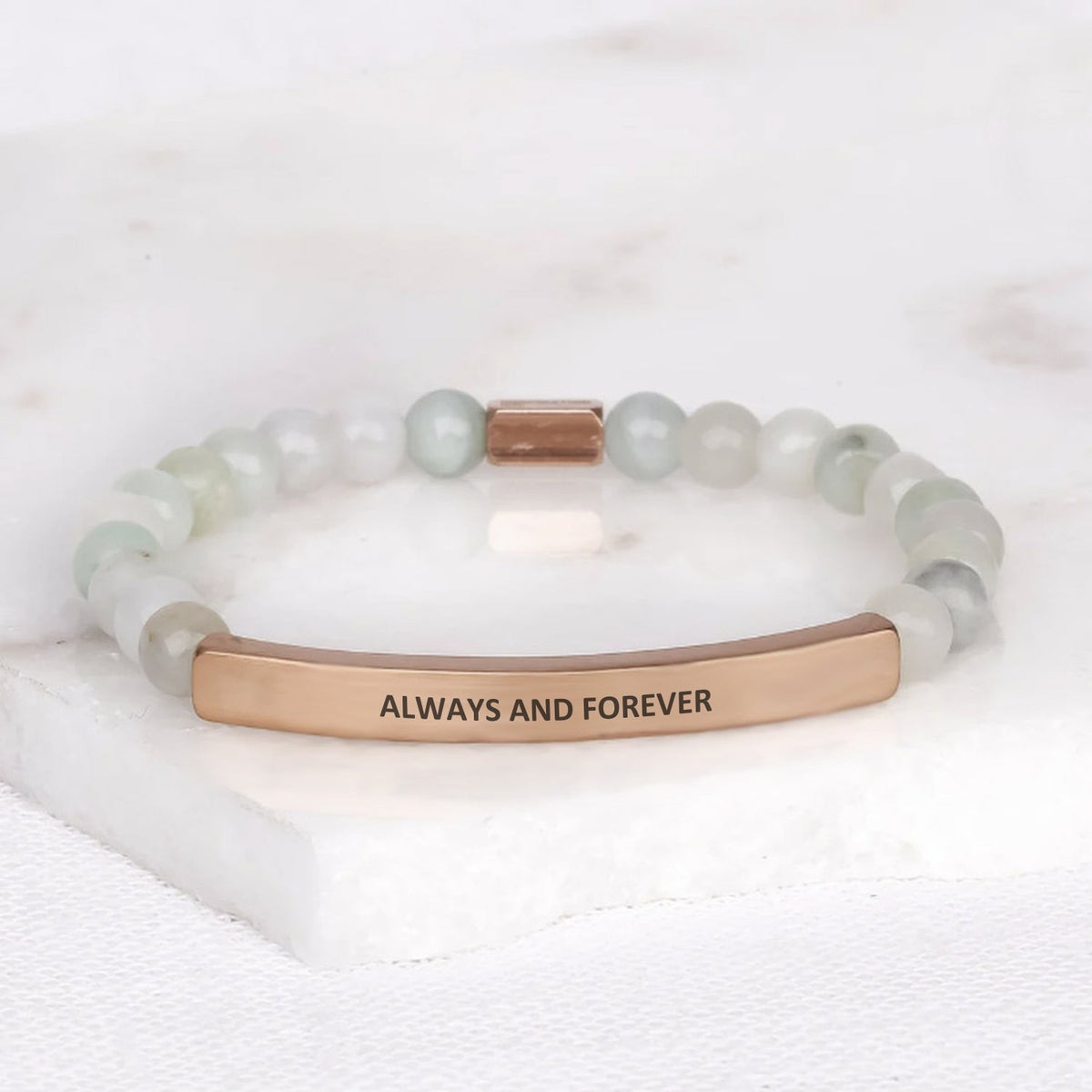 Engraved message bracelet