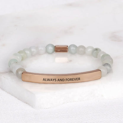 Engraved message bracelet