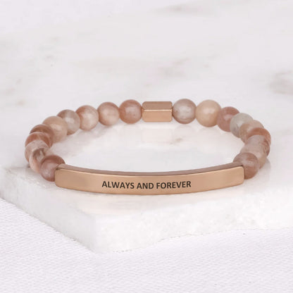 Inspirational gemstone bracelet