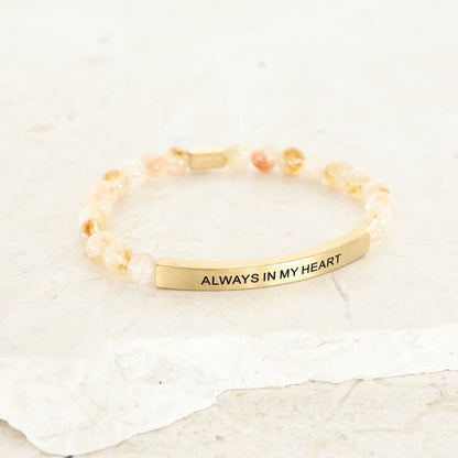 Engraved message bracelet