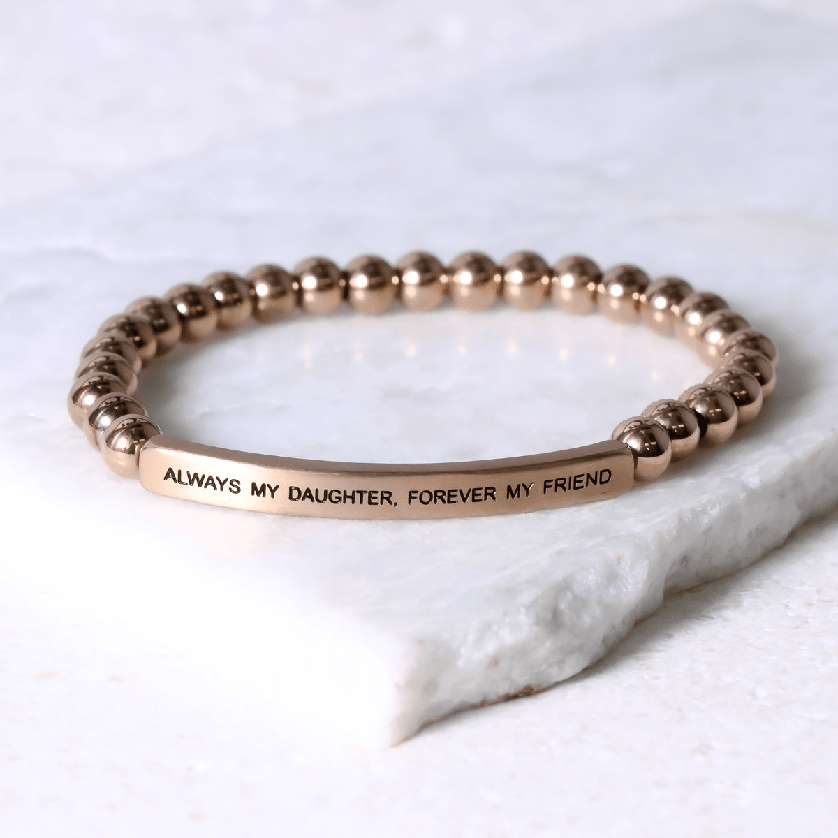 Rose gold beaded bracelet