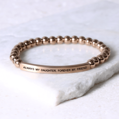 Rose gold beaded bracelet