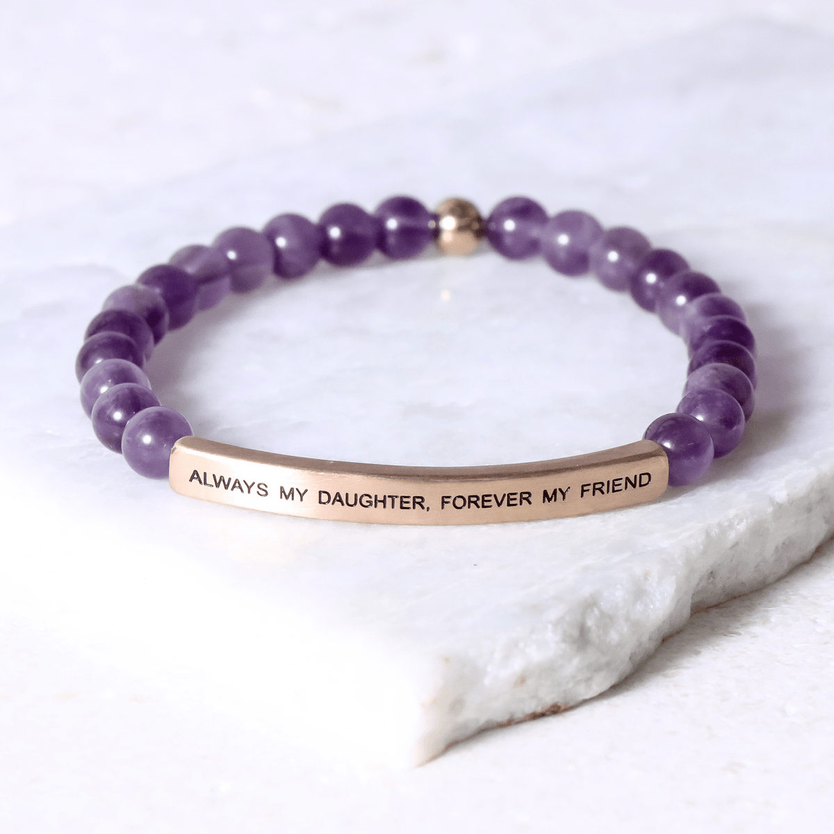 Engraved beaded bracelet