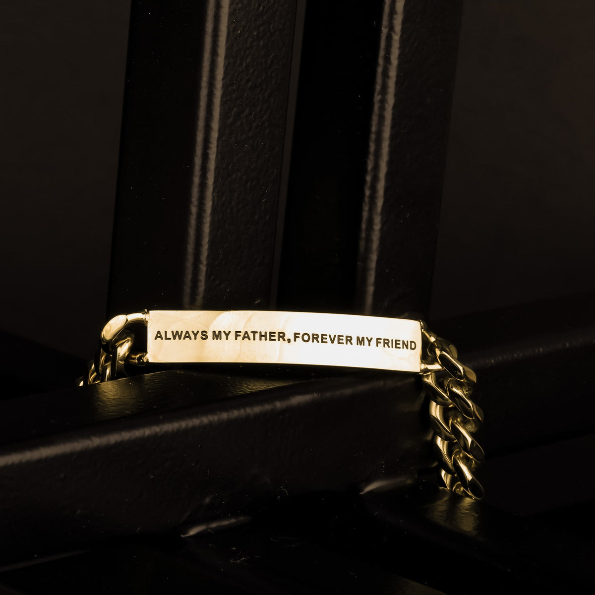 engraved cuban link bracelet gift for dad