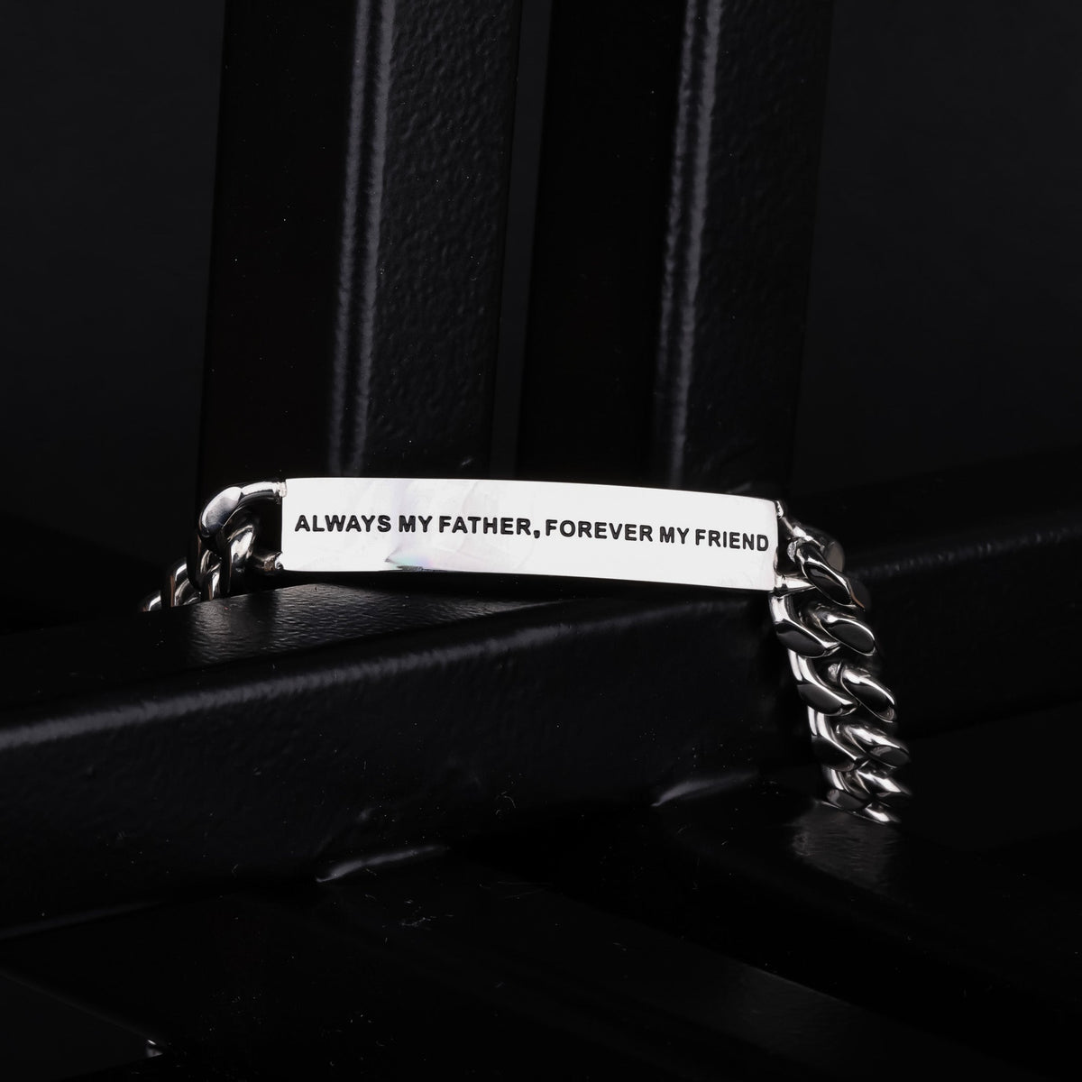 silver cuban link chain bracelet