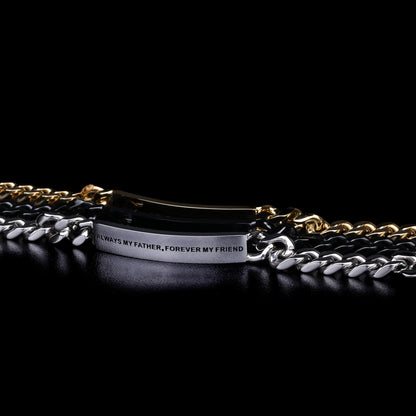 Engraved mens chain bracelets