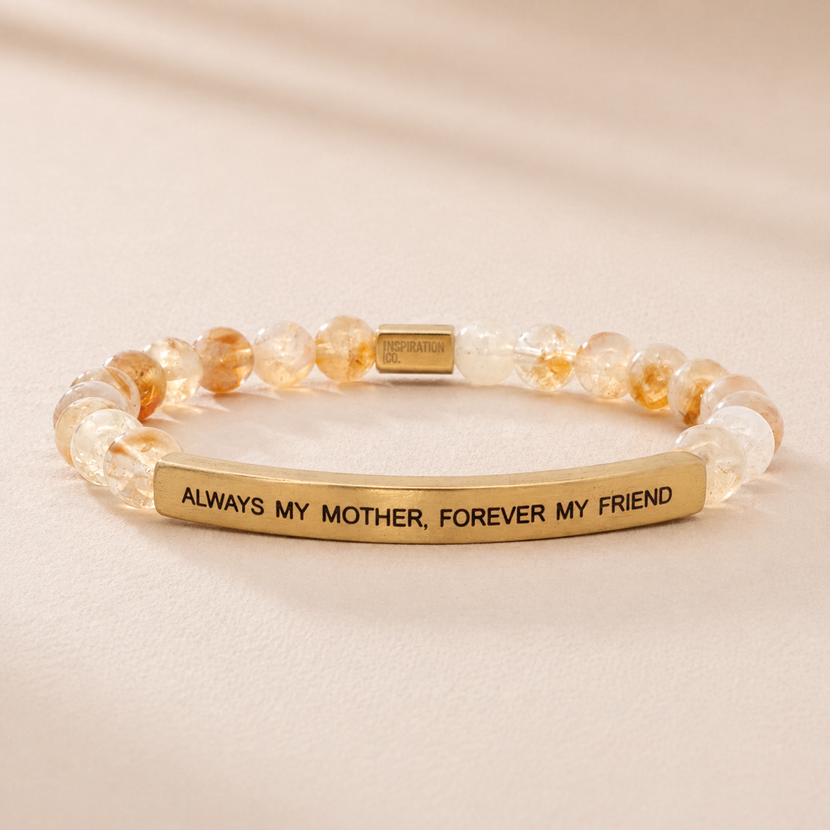 Engraved meaningful bracelet for mom