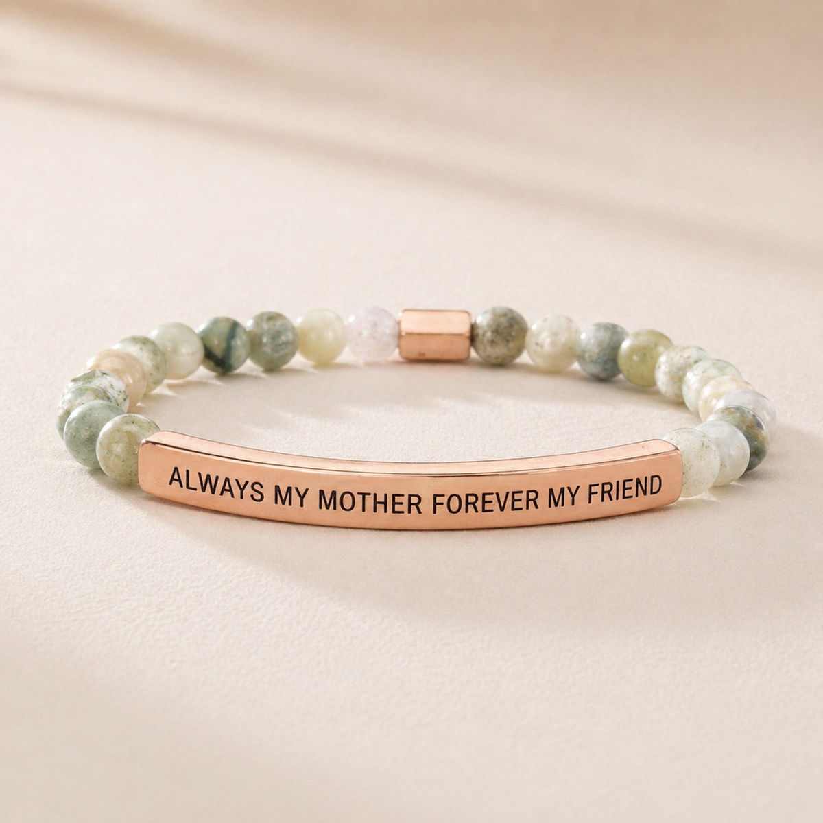Natural earth stone bracelet gift for mom