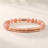 Engraved beaded bracelet for mom