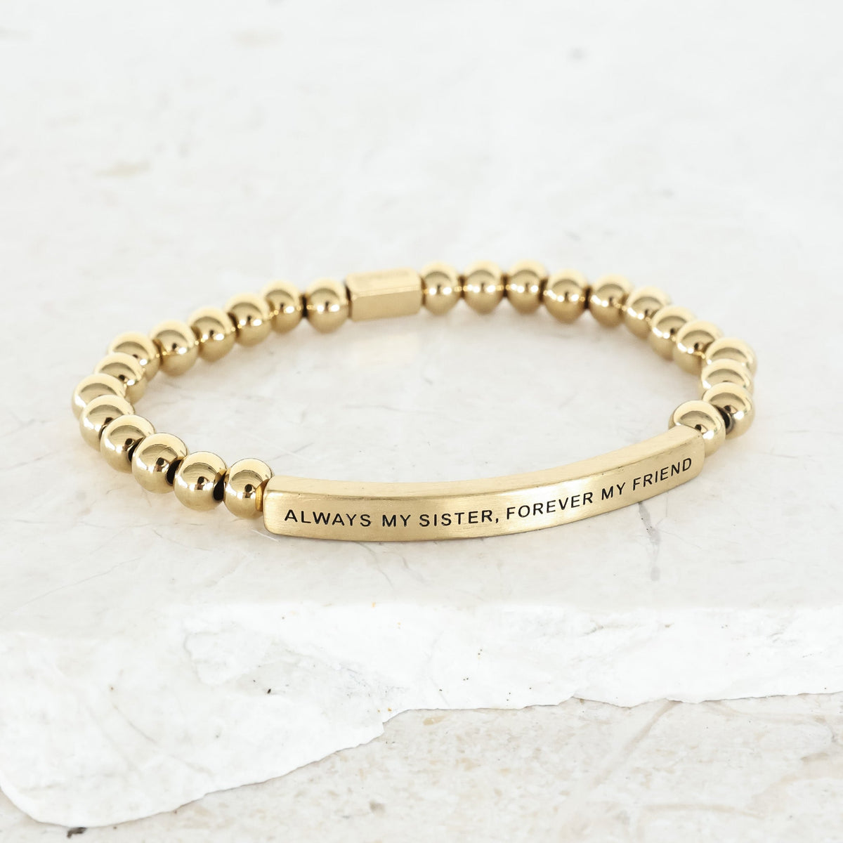 Gold sister bracelet