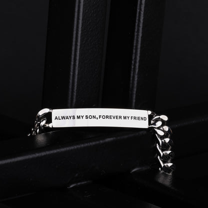 Engraved bracelet gift for son