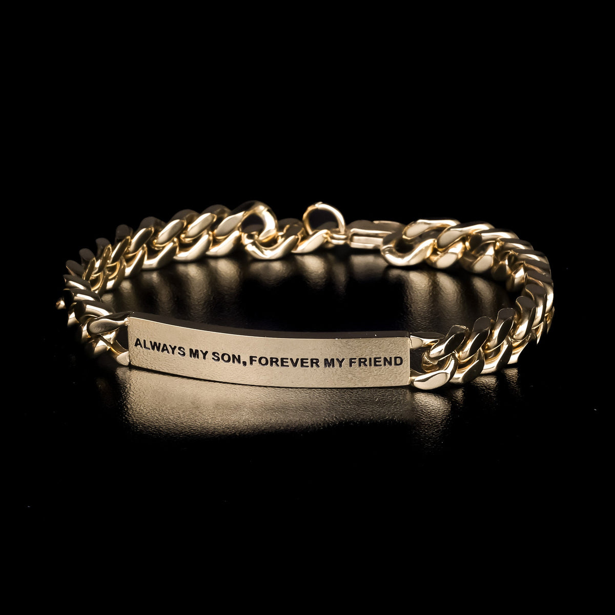 gold cuban link chain bracelet