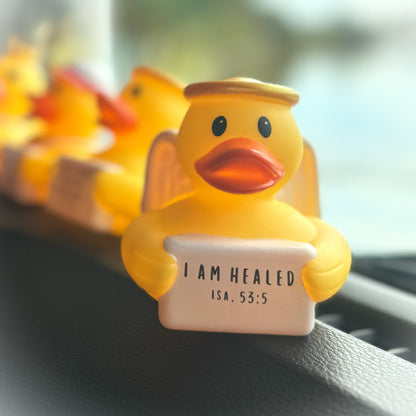 I AM HEALED Isa. 53:5 - Halo Guardian Angel Duck (Collector&