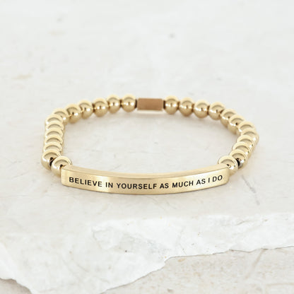 Positive message engraved bracelet