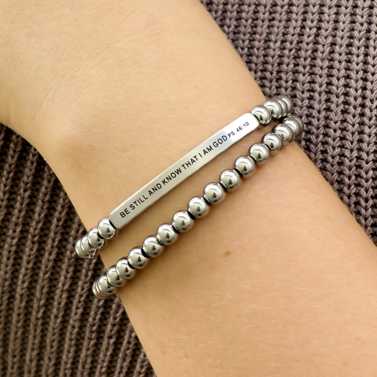 Inspirational engraved bracelet