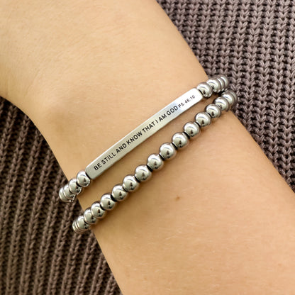 Inspirational engraved bracelet