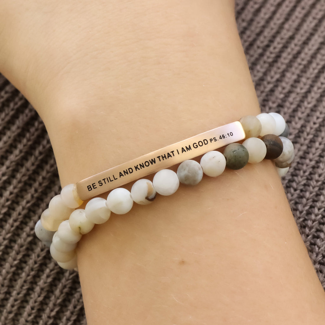 Engraved inspirational bracelet