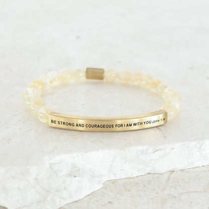 JOSHUA 1:9 engraved message bracelet