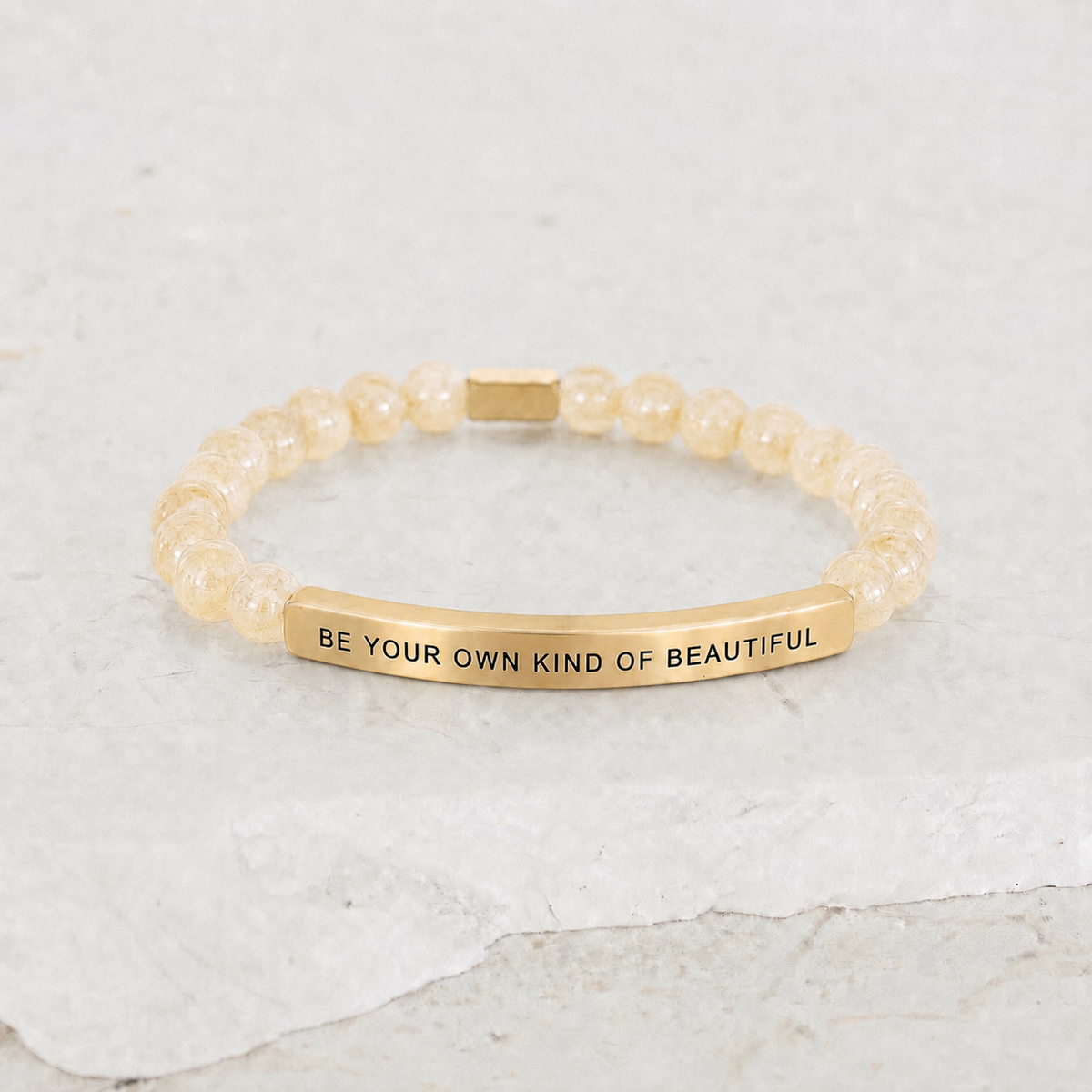 Meaningful message engraved bracelet
