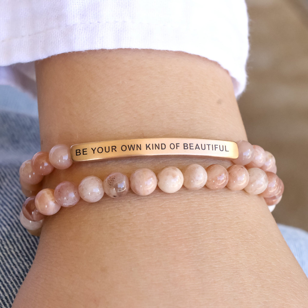 meaningful engraved message bracelet