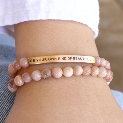 meaningful engraved message bracelet