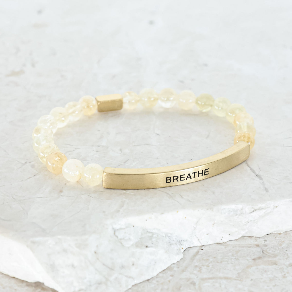 Engraved inspiring message bracelet
