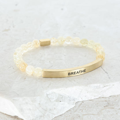 Engraved inspiring message bracelet