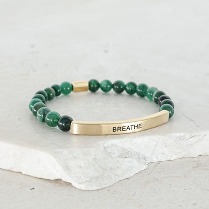 Emerald beaded bracelet