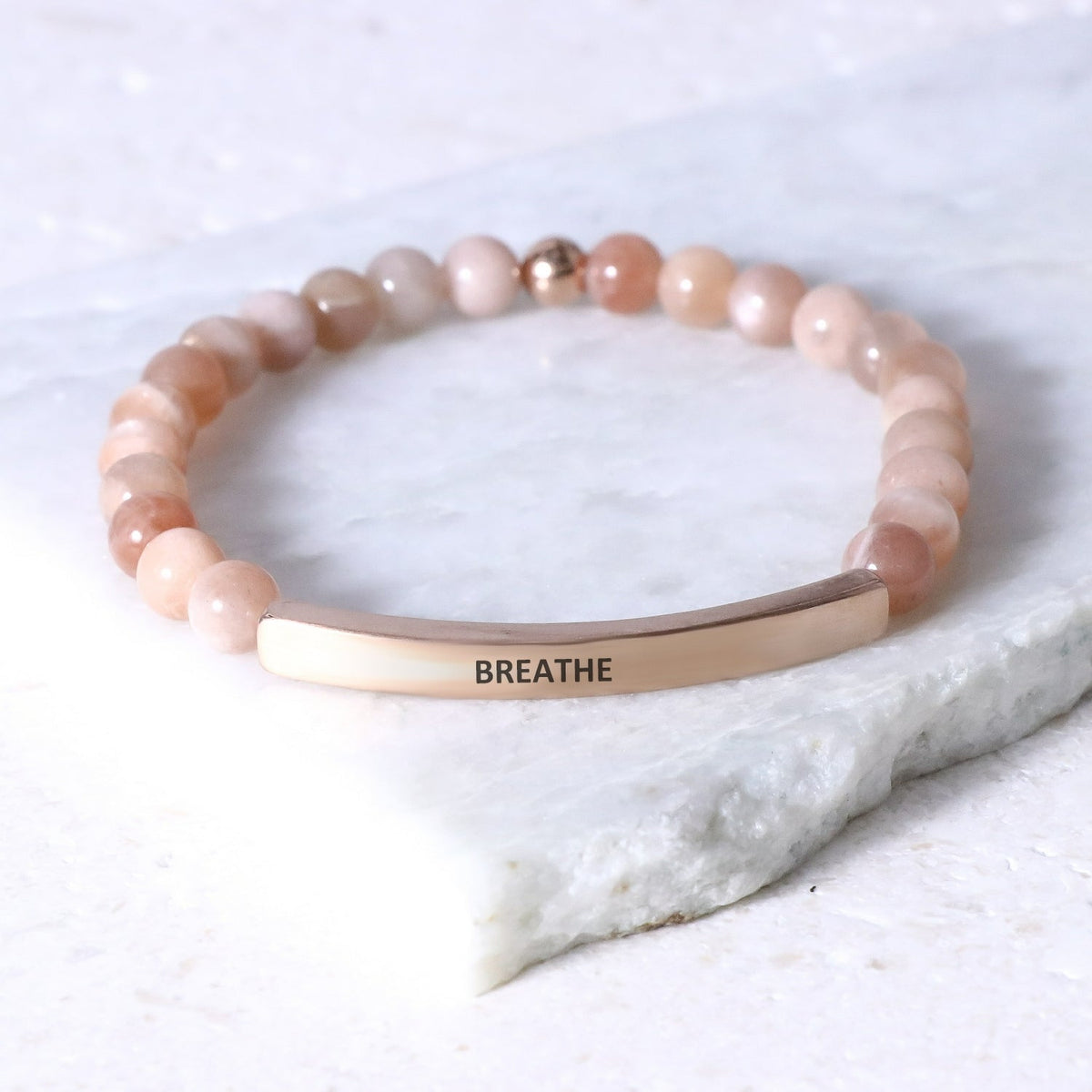 Motivational beaded engraved bracelet
