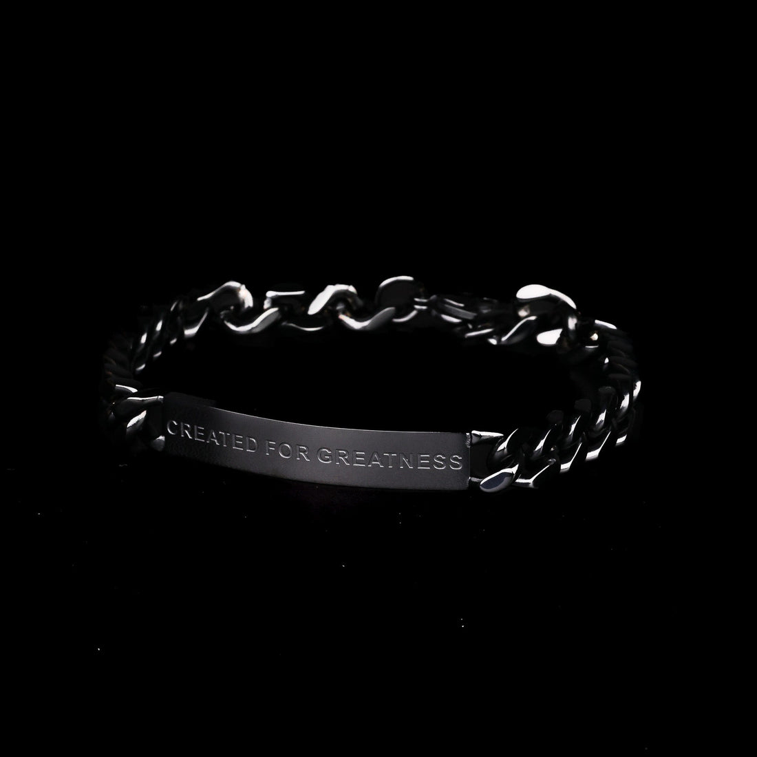 Black cuban link chain bracelet