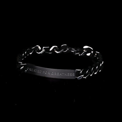 Black cuban link chain bracelet