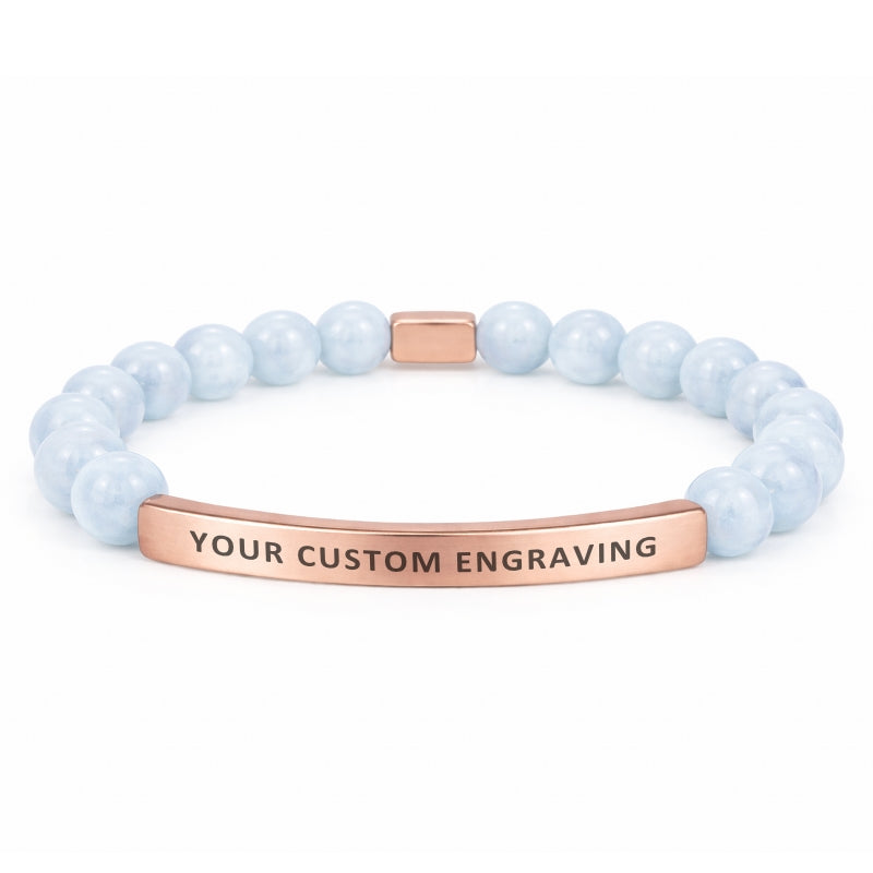 Blue Angelite Custom Bracelet
