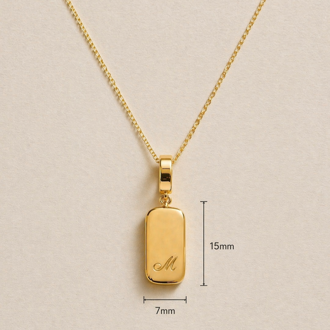 MAMA INITIAL NECKLACE -SILVER