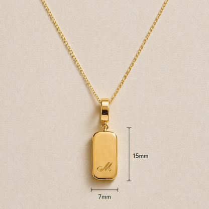MAMA INITIAL NECKLACE -SILVER