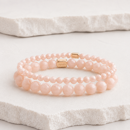 PINK OPAL CRYSTAL- ACCENT BRACELET