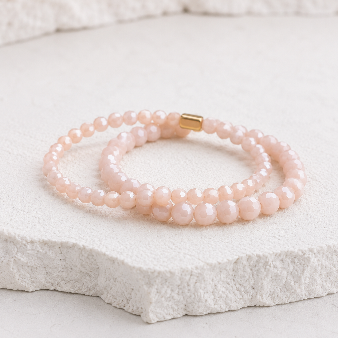 PINK OPAL CRYSTAL- ACCENT BRACELET