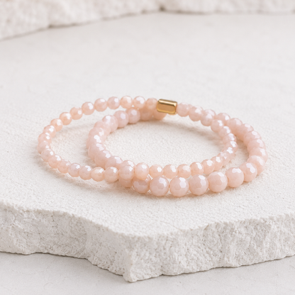 PINK OPAL CRYSTAL- ACCENT BRACELET