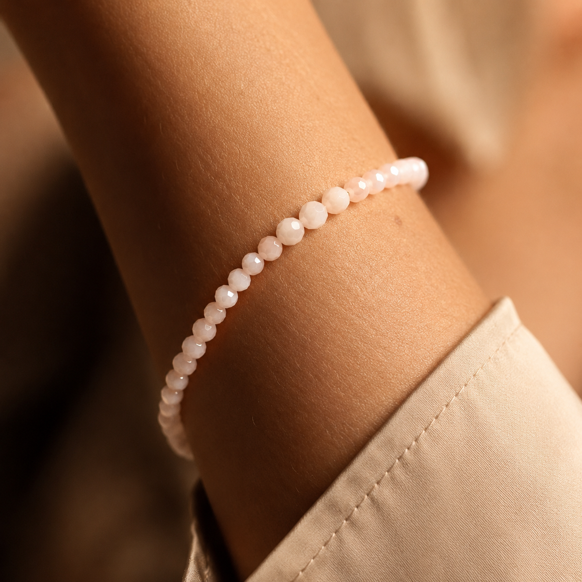 PINK OPAL CRYSTAL- ACCENT BRACELET